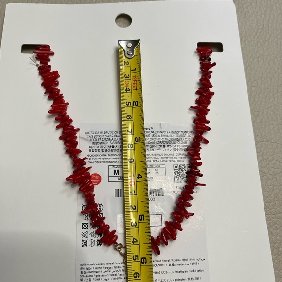NWT - Zara Long Red Coral Necklace - 30” - Picture 8 of 8